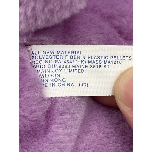 Main Joy Limited Small 7 Inch Bunny Rabbit Plush In Purple Outfit Stuffed Animal - Picture 7 of 7